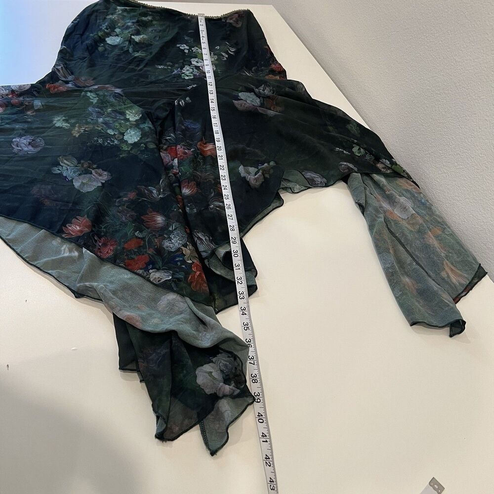 vintage-inspired dELiA*s floral Maxi skirt Large Whimsigoth Romantic Fall Party - Picture 8 of 8